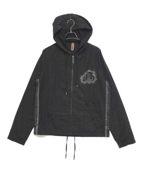 JOHN GALLIANO（ジョンガリアーノ）JOHN GALLIANO (ジョンガリアーノ) スタッズフーデッドジャケット ブラック サイズ:48の古着・服飾アイテム