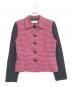 Christian Dior（クリスチャン ディオール）の古着「ツイード切替ジャケット」｜ピンク
