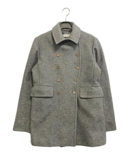 MIU MIU（ミュウミュウ）MIU MIU (ミュウミュウ) ウールナポレオンコート グレー サイズ:46の古着・服飾アイテム