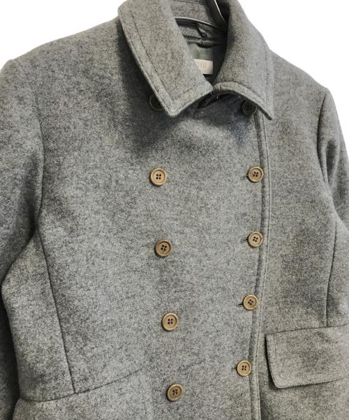 MIU MIU（ミュウミュウ）MIU MIU (ミュウミュウ) ウールナポレオンコート グレー サイズ:46の古着・服飾アイテム