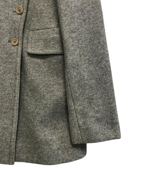MIU MIU（ミュウミュウ）MIU MIU (ミュウミュウ) ウールナポレオンコート グレー サイズ:46の古着・服飾アイテム