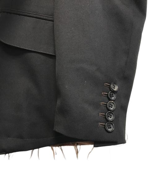 sulvam（サルバム）sulvam (サルバム) カットオフ加工テーラードジャケット ブラック サイズ:Sの古着・服飾アイテム