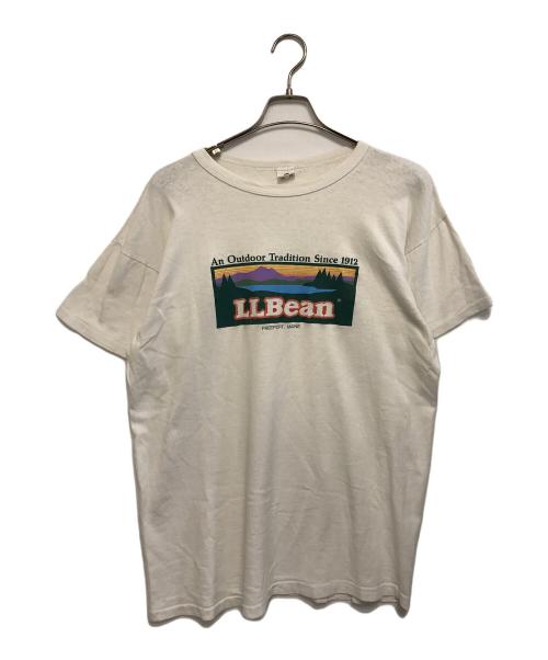 L.L.Bean（エルエルビーン）L.L.Bean (エルエルビーン) ロゴプリントTシャツ ホワイト サイズ:Lの古着・服飾アイテム