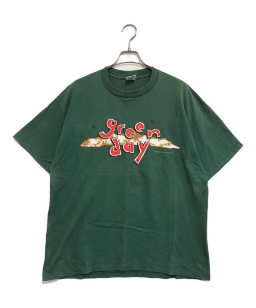 バンドTシャツ（バンドTシャツ）バンドTシャツ (バンドTシャツ) 90s GREEN DAY(グリーンデイ) バンドTシャツ グリーン サイズ:XLの古着・服飾アイテム