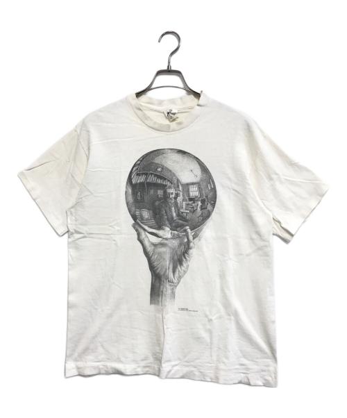 ANDAZIA（アンダジア）ANDAZIA (アンダジア) 両面プリントアートＴシャツ ホワイト サイズ:Lの古着・服飾アイテム