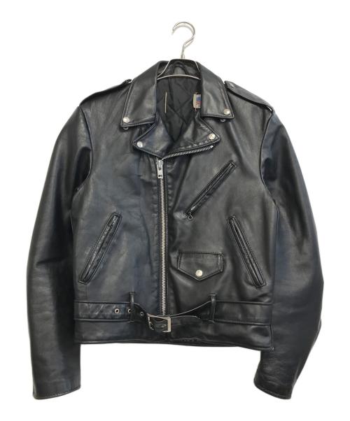 Schott（ショット）Schott (ショット) ダブルライダースジャケット ブラック サイズ:38の古着・服飾アイテム