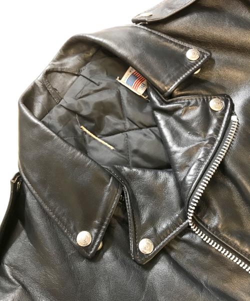 Schott（ショット）Schott (ショット) ダブルライダースジャケット ブラック サイズ:38の古着・服飾アイテム