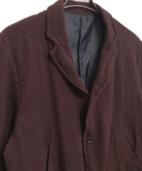 UNDERCOVERISM（アンダーカバーイズム）UNDERCOVERISM (アンダーカバーイズム) ウール縮絨チェスターコート ボルドー サイズ:4の古着・服飾アイテム