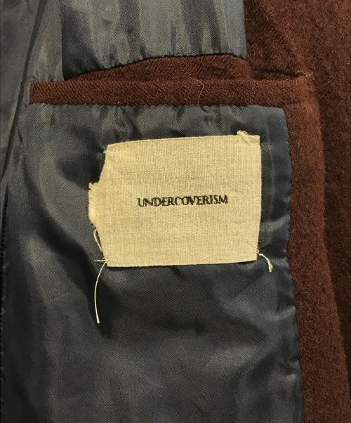 UNDERCOVERISM（アンダーカバーイズム）UNDERCOVERISM (アンダーカバーイズム) ウール縮絨チェスターコート ボルドー サイズ:4の古着・服飾アイテム