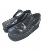 Y'sワイズ）の古着「スクエアトゥー厚底シューズ」｜ブラック