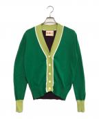 PLAN Cプランシー）の古着「ニットカーディガン」｜グリーン