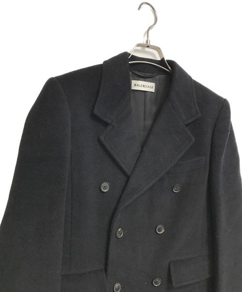 BALENCIAGA（バレンシアガ）BALENCIAGA (バレンシアガ) ダブルチェスターコート ブラック サイズ:36の古着・服飾アイテム