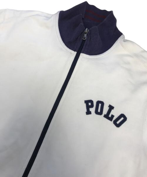 POLO RALPH LAUREN（ポロ・ラルフローレン）POLO RALPH LAUREN (ポロ・ラルフローレン) ジップアップスウェット ホワイト サイズ:Mの古着・服飾アイテム