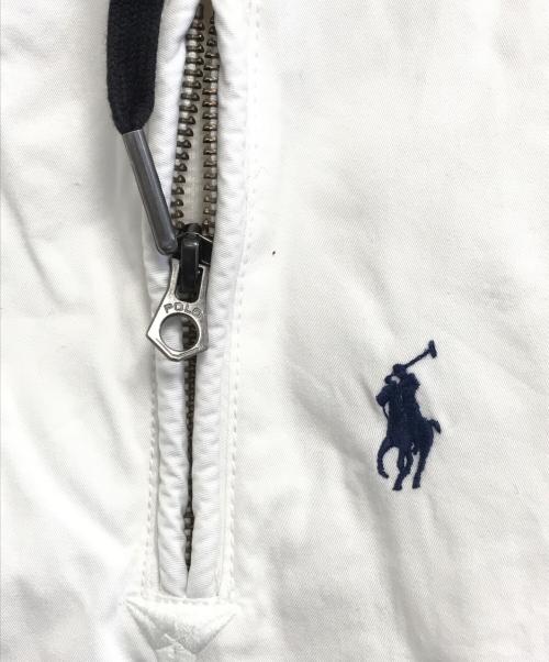 POLO RALPH LAUREN（ポロ・ラルフローレン）POLO RALPH LAUREN (ポロ・ラルフローレン) スウェット切替ジャケット ホワイト サイズ:XXLの古着・服飾アイテム