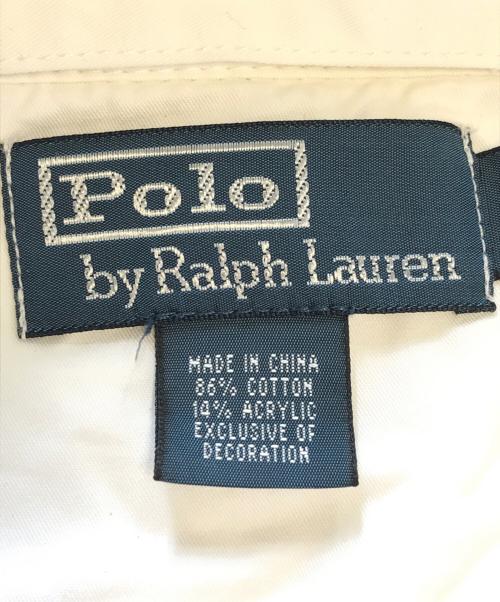 POLO RALPH LAUREN（ポロ・ラルフローレン）POLO RALPH LAUREN (ポロ・ラルフローレン) スウェット切替ジャケット ホワイト サイズ:XXLの古着・服飾アイテム