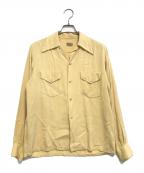 Sterling sports wearスターリング・スポーツ・ウェア―）の古着「レーヨンウエスタンシャツ」｜イエロー