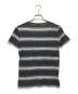 DIOR HOMME (ディオール オム) クロスデザインボーダーTシャツ ブラック サイズ:表記なし：14000円