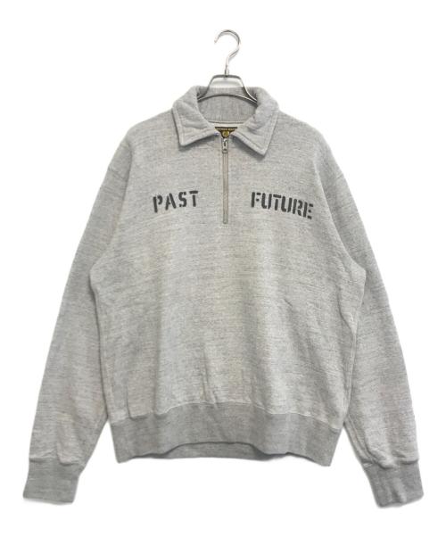 HUMAN MADE（ヒューマンメイド）HUMAN MADE (ヒューマンメイド) ハーフジップスウェット グレー サイズ:XXLの古着・服飾アイテム