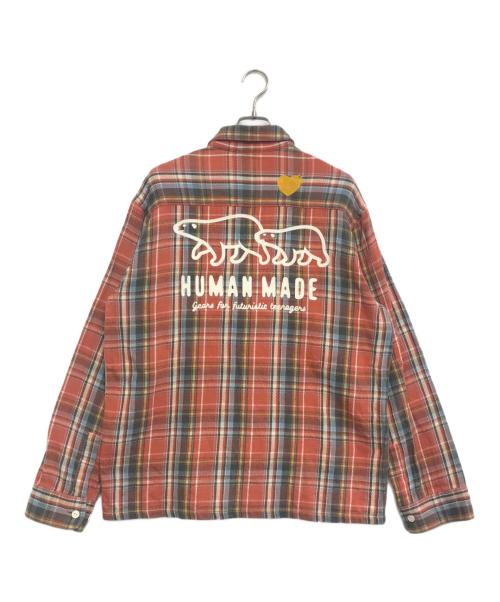 HUMAN MADE（ヒューマンメイド）HUMAN MADE (ヒューマンメイド) チェックネルシャツ レッド サイズ:XLの古着・服飾アイテム