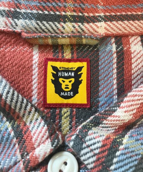HUMAN MADE（ヒューマンメイド）HUMAN MADE (ヒューマンメイド) チェックネルシャツ レッド サイズ:XLの古着・服飾アイテム
