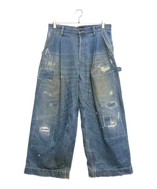 glamb（グラム）glamb (グラム) ダメージデニムペインターパンツ インディゴ サイズ:Lの古着・服飾アイテム