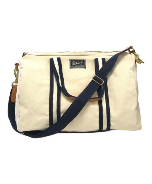 POLO RALPH LAUREN（ポロ・ラルフローレン）POLO RALPH LAUREN (ポロ・ラルフローレン) キャンバスボストンバッグ アイボリー サイズ:表記なしの古着・服飾アイテム