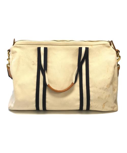 POLO RALPH LAUREN（ポロ・ラルフローレン）POLO RALPH LAUREN (ポロ・ラルフローレン) キャンバスボストンバッグ アイボリー サイズ:表記なしの古着・服飾アイテム