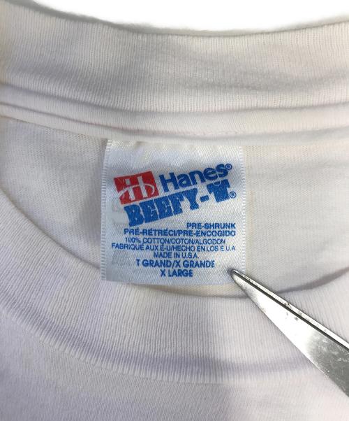 Hanes（ヘインズ）Hanes (ヘインズ) プリントTシャツ ピンク サイズ:XLの古着・服飾アイテム