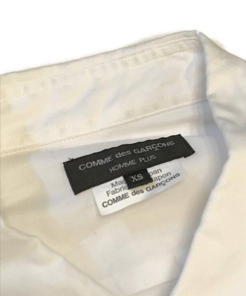 COMME des GARCONS HOMME PLUS（コムデギャルソンオムプリュス）COMME des GARCONS HOMME PLUS (コムデギャルソンオムプリュス) スイッチング ロングドレス シャツ ホワイト サイズ:XSの古着・服飾アイテム