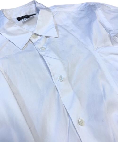COMME des GARCONS HOMME PLUS（コムデギャルソンオムプリュス）COMME des GARCONS HOMME PLUS (コムデギャルソンオムプリュス) スイッチング ロングドレス シャツ ホワイト サイズ:XSの古着・服飾アイテム