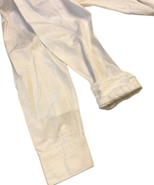 COMME des GARCONS HOMME PLUS（コムデギャルソンオムプリュス）COMME des GARCONS HOMME PLUS (コムデギャルソンオムプリュス) スイッチング ロングドレス シャツ ホワイト サイズ:XSの古着・服飾アイテム