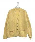 PURITANピューリタン）の古着「ニットカーディガン」｜黄緑