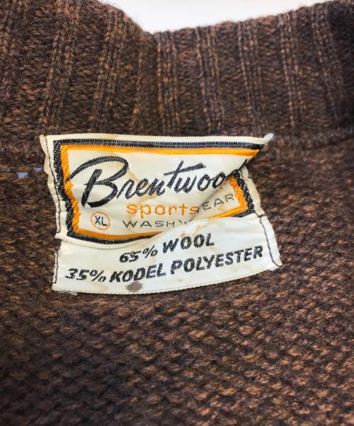 Brentwood（ブレントウッド）Brentwood (ブレントウッド) ジップニットカーディガン ブラウン サイズ:XL　　　の古着・服飾アイテム