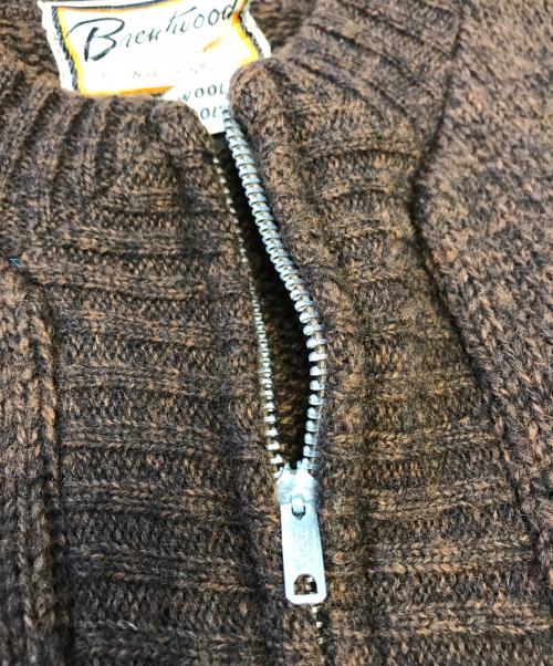 Brentwood（ブレントウッド）Brentwood (ブレントウッド) ジップニットカーディガン ブラウン サイズ:XL　　　の古着・服飾アイテム