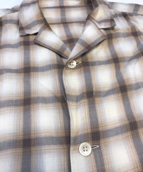 un/unbient（アン/アンビエント）un/unbient (アン/アンビエント) Their Shirt BEIGE TARTAN ブラウン サイズ:1の古着・服飾アイテム