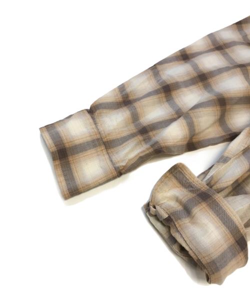 un/unbient（アン/アンビエント）un/unbient (アン/アンビエント) Their Shirt BEIGE TARTAN ブラウン サイズ:1の古着・服飾アイテム
