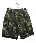 stussyステューシー）の古着「カモ柄ハーフパンツ」｜グリーン