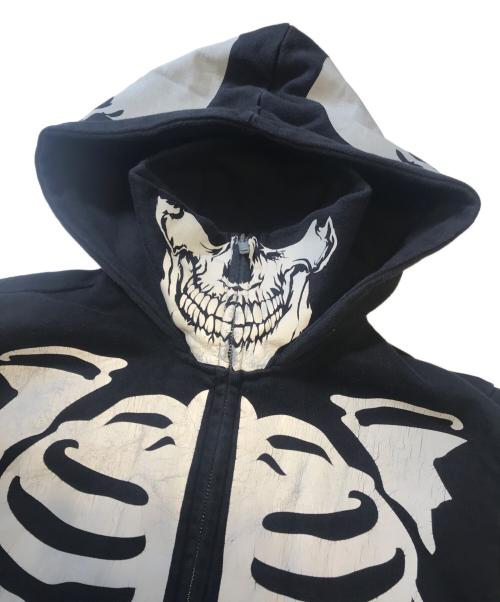 VANSON（バンソン）VANSON (バンソン) スカルボーンパーカー ブラック サイズ:Mの古着・服飾アイテム