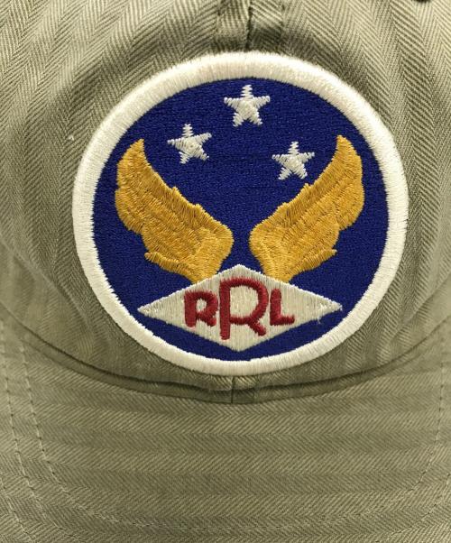 RRL（ダブルアールエル）RRL (ダブルアールエル) ウイングロゴボールキャップ カーキ サイズ:表記なしの古着・服飾アイテム