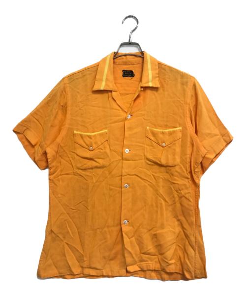 Stumpfs（シュトゥンプ）Stumpfs (シュトゥンプ) 半袖レーヨンシャツ オレンジ サイズ:不明の古着・服飾アイテム