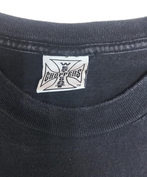 WEST COAST CHOPPERS（ウエストコーストチョッパーズ）WEST COAST CHOPPERS (ウエストコーストチョッパーズ) 袖プリント長袖Tシャツ ブラック サイズ:XLの古着・服飾アイテム