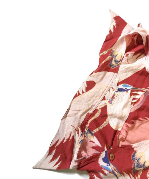 Sun Surf（サンサーフ）Sun Surf (サンサーフ) アロハシャツ レッド サイズ:表記なしの古着・服飾アイテム