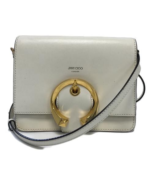 JIMMY CHOO（ジミーチュウ）JIMMY CHOO (ジミーチュウ) マデリンショルダーバッグ アイボリーの古着・服飾アイテム