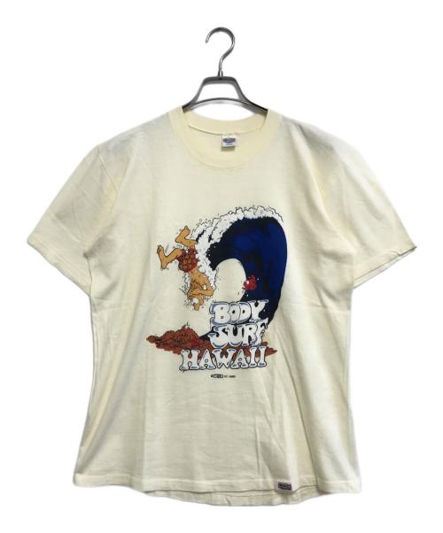 crazy shirts（クレイジーシャツ）crazy shirts (クレイジーシャツ) プリントTシャツ イエロー サイズ:Lの古着・服飾アイテム