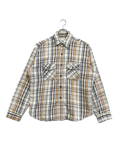 FIVE BROTHER（ファイブブラザー）FIVE BROTHER (ファイブブラザー) チェックネルシャツ ベージュ サイズ:Lの古着・服飾アイテム