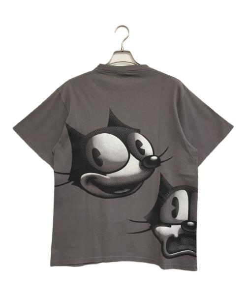 キャラクターTシャツ（キャラクターTシャツ）キャラクターTシャツ (キャラクターTシャツ) 90s Felix the Cat(フィリックス・ザ・キャット)キャラクターTシャツ グレー サイズ:Lの古着・服飾アイテム
