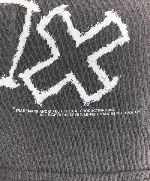 キャラクターTシャツ（キャラクターTシャツ）キャラクターTシャツ (キャラクターTシャツ) 90s Felix the Cat(フィリックス・ザ・キャット)キャラクターTシャツ グレー サイズ:Lの古着・服飾アイテム