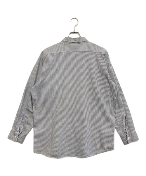 BEN DAVIS（ベンデイビス）BEN DAVIS (ベンデイビス) ヒッコリーハーフジップワークシャツ ブルー サイズ:Lの古着・服飾アイテム