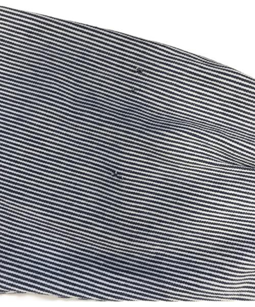 BEN DAVIS（ベンデイビス）BEN DAVIS (ベンデイビス) ヒッコリーハーフジップワークシャツ ブルー サイズ:Lの古着・服飾アイテム