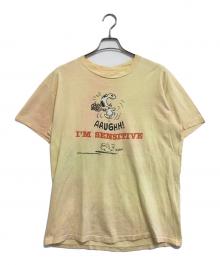 キャラクターTシャツ（キャラクターTシャツ）の古着「70s SNOOPY(スヌーピー) キャラクターTシャツ」｜イエロー